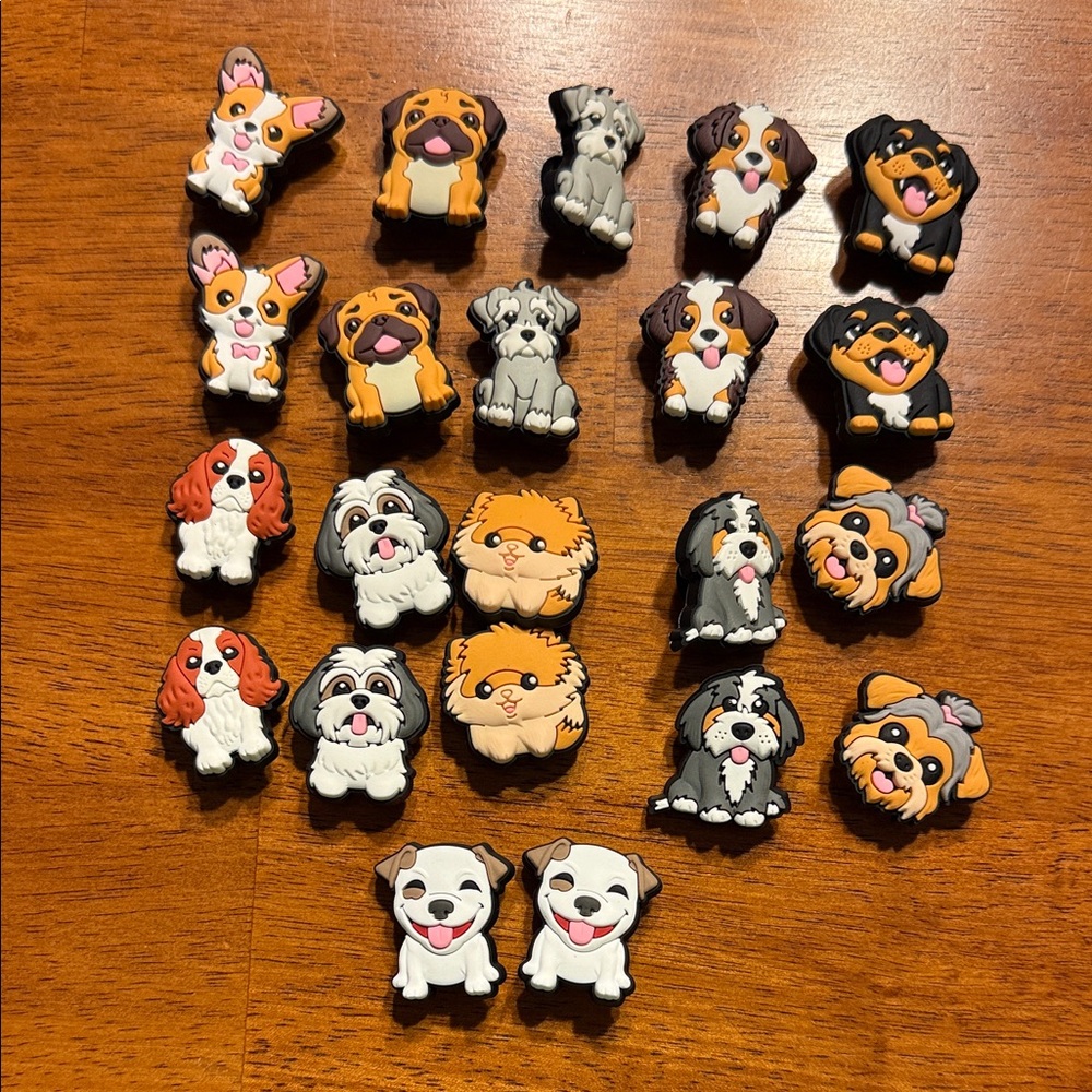 Cute Dog Shoe Charms Set